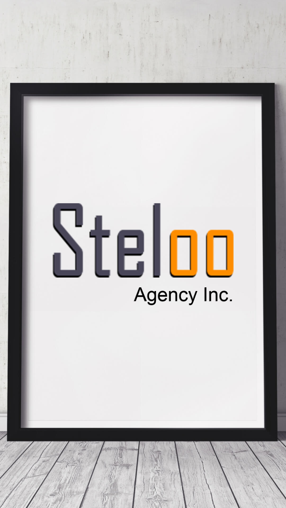 A Steloo agency inc. wall sign