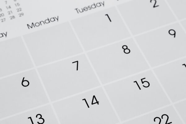 Up to date business calendar